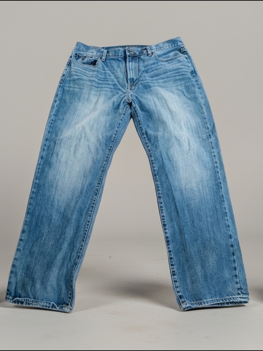 Lucky Brand Men’s Relaxed Straight Blue Denim Jeans Mid Rise 5-Pocket Sz 40
